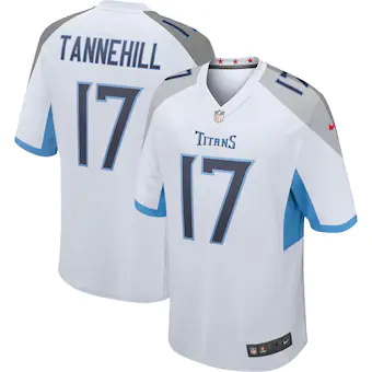 mens nike ryan tannehill white tennessee titans game jersey